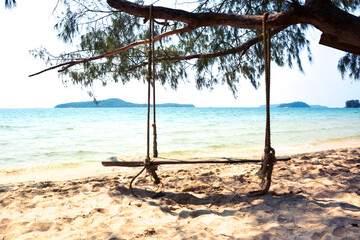 Obraz na płótnie Canvas swing at a beach in Cambodia