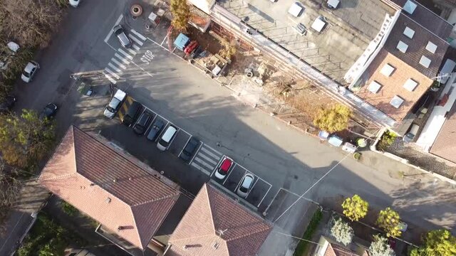 aerial view of the village Boretto Italy