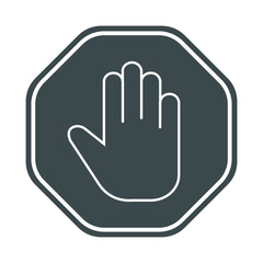 Obraz premium Hand Block ADS sign illustration