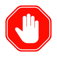 Obraz premium Hand Block ADS sign illustration