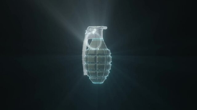the mk2 grenade Hologram 4k. High quality 4k footage