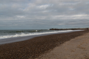 Coast line at Thyboron on the Danish west coast, beautiful sandy