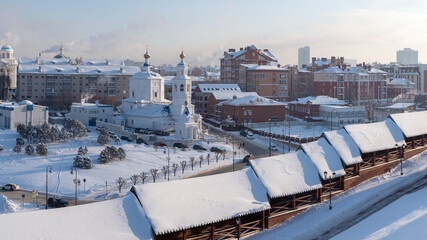 Fototapeta premium View of the Church of the Holy Great Martyr Paraskeva Pyatnitsa, Kazan, Tatarstan Republic