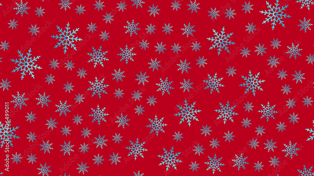 Poster snowflakes seamless pattern. blue snowflake xmas abstract background
