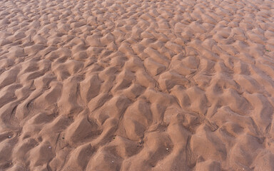 Sand on the beach at low tide, Dawlish Warren, Devon, England, Europe