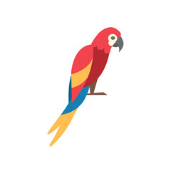 Macaw parrot. Vector icon