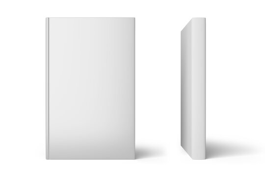 Blank book isolated on white background. 3D illustration mock-up.