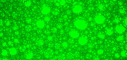 Abstract background and texture of green bubbles