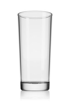 Empty highball glass isolated on white. 3D rendering illustration.