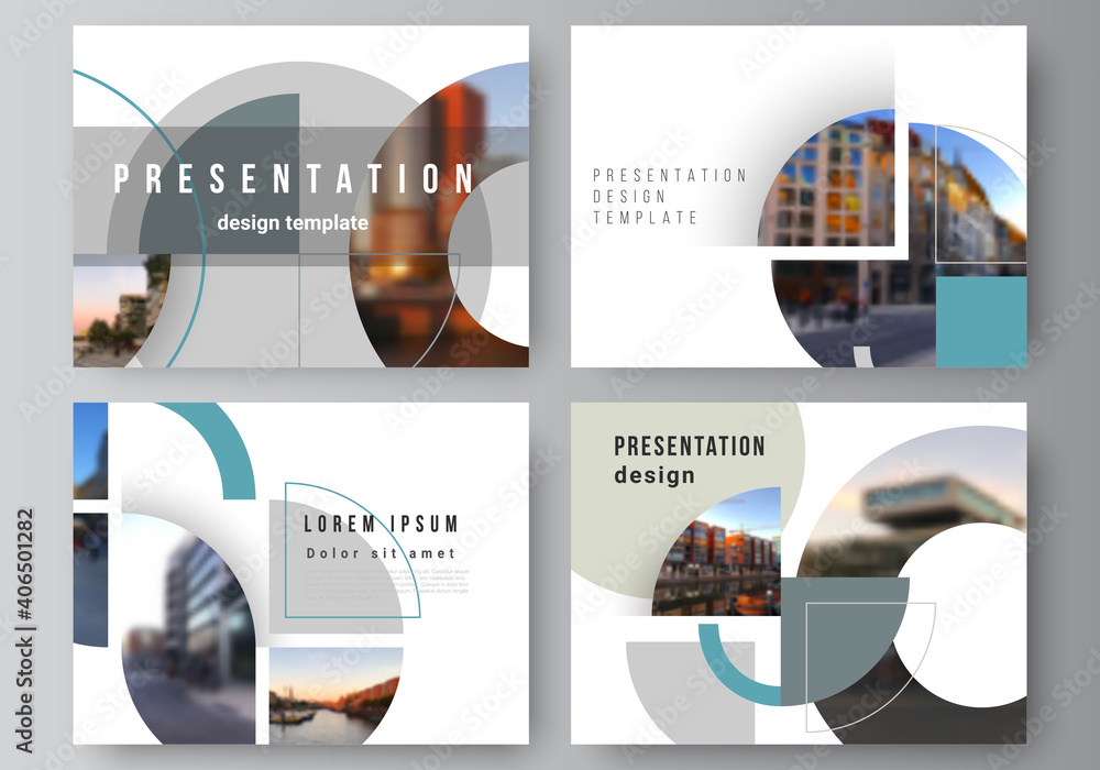 Poster vector layout of the presentation slides design business templates, multipurpose template for presen