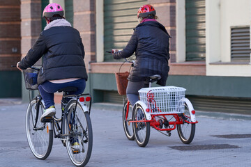 People using alternative means of transportation