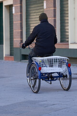 People using alternative means of transportation