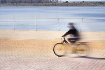 People using alternative means of transportation
