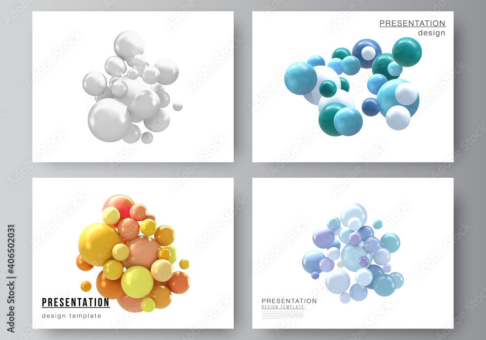 Poster vector layout of the presentation slides design business templates, multipurpose template for presen