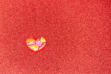 pink hearts on red background