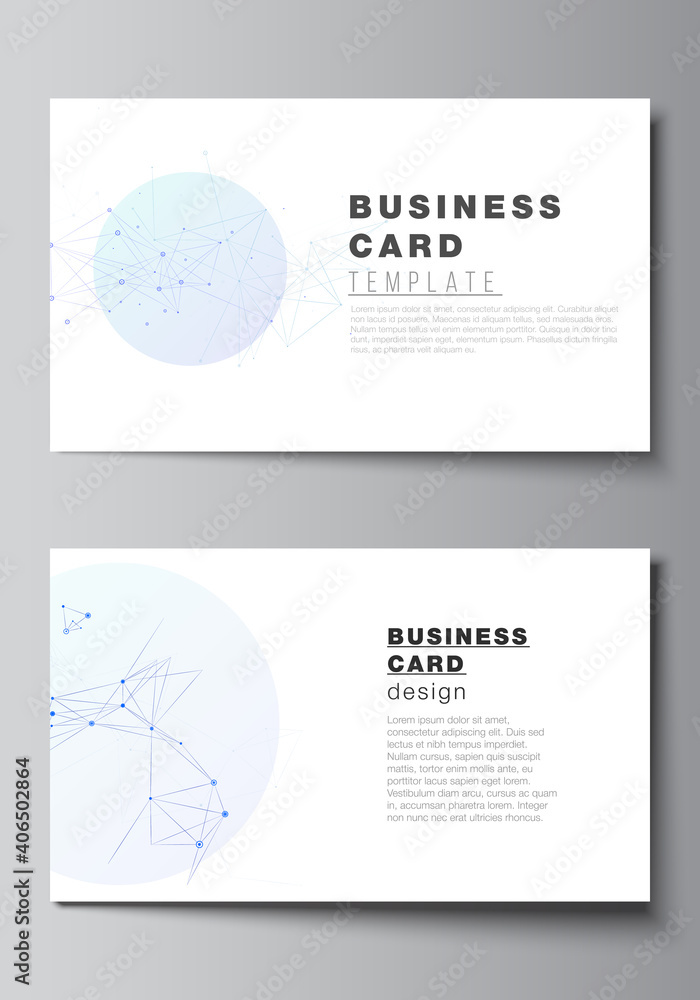 Aufkleber vector layout of two creative business cards design templates, horizontal template vector design. bl
