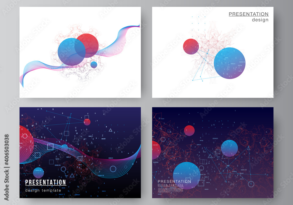 Poster vector layout of the presentation slides design business template, multipurpose template for present
