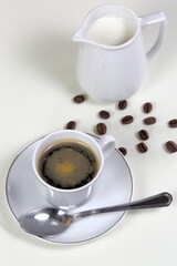 Tazzina di caffè con latte