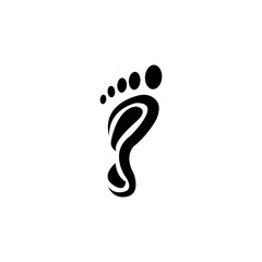 Obraz premium soles of the feet icon logo