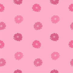 Fototapeta na wymiar Vector seamless floral pattern. Cute pink print.