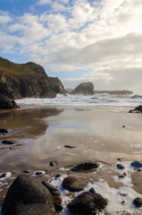 Photo of the beach at Kynance Cove at Cornwall - Lizard peninsula, United Kingdom - England UK 