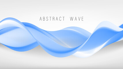 Abstract blue wave vector background Blue wave flow