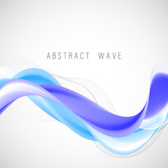 Abstract blue and gray wave vector background Blue,gray wave flow
