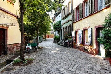 Freiburg im Breisgau Straße in der Altstadt