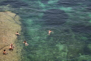 Saint Thomas Bay in Marsaskala in summer, Malta