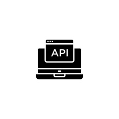 API icon. Application Programming Interface icon. Software Integration vector icon. Computer web service symbol. Modern, simple flat vector illustration for web site or mobile app