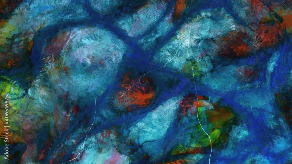 Poster grungy abstract of moving color. animation