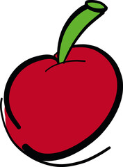Hand drawn Red Cherry fruit