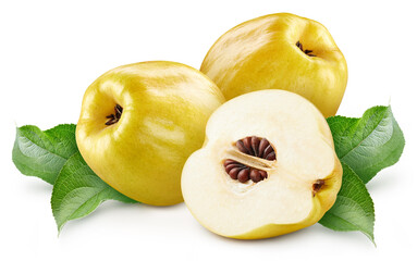 Quince isolated. Quince on white