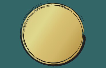 oval frame with gold
