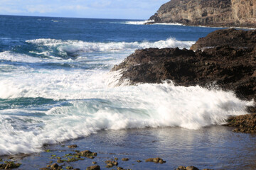 waves and rocks