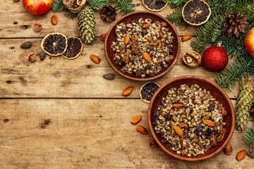 Traditional Christmas dish Kutya