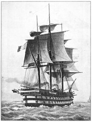 Napoleon (1850) - a 90-gun ship of the line of the French Navy, and the first purpose-built steam...