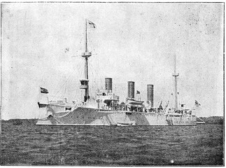 SMS Gefion (1893) - an unprotected cruiser of the German Kaiserliche Marine (Imperial Navy)....