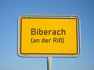 Ortsschild Biberach an der Riß