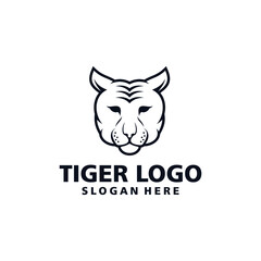 Vector illustration of a tiger head logo