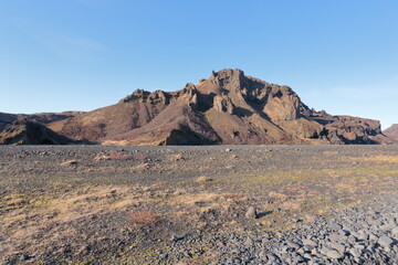 Þórsmerkurvegur, Hvolsvöllur/Iceland; Apr. 15, 2017. Photographs of an 11-day 4x4 trip through Iceland. Day 2. From Reykjavík to Vík í Mýrdal.