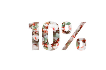 Valentine's day, Spring sales or summer. Promotion of the poster sale or 10 percent discount for sale in the store