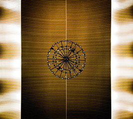 chandelier background with rays of light