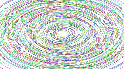 Abstract illustration of various color ellipses on white background