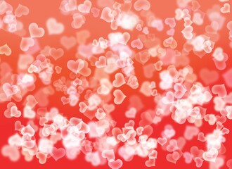White heart shape on red gradient background, image for love valentine and wedding relationships 