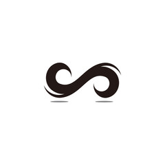 Obraz premium simple curves smooth object simple geometric logo vector