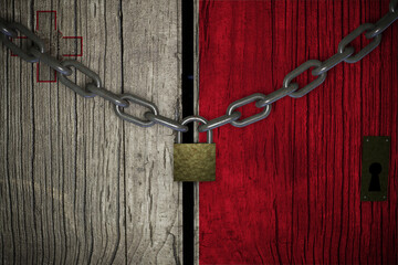 Conceptual composition on lockdown for quarantine for the covid-19 coronavirus Malta confinement 3d render.