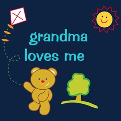 Illustration vector cute teddy bear with text for fashion design or other products.