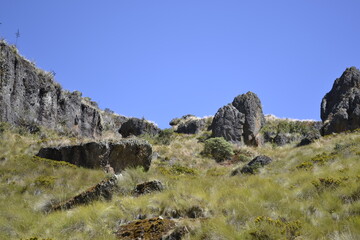 Fototapeta na wymiar Forest of rocks in the mountains of Cajamarca, Perú.