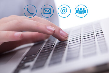 Communication concept with key contact means